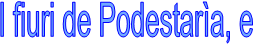 I fiuri de Podestara, e
